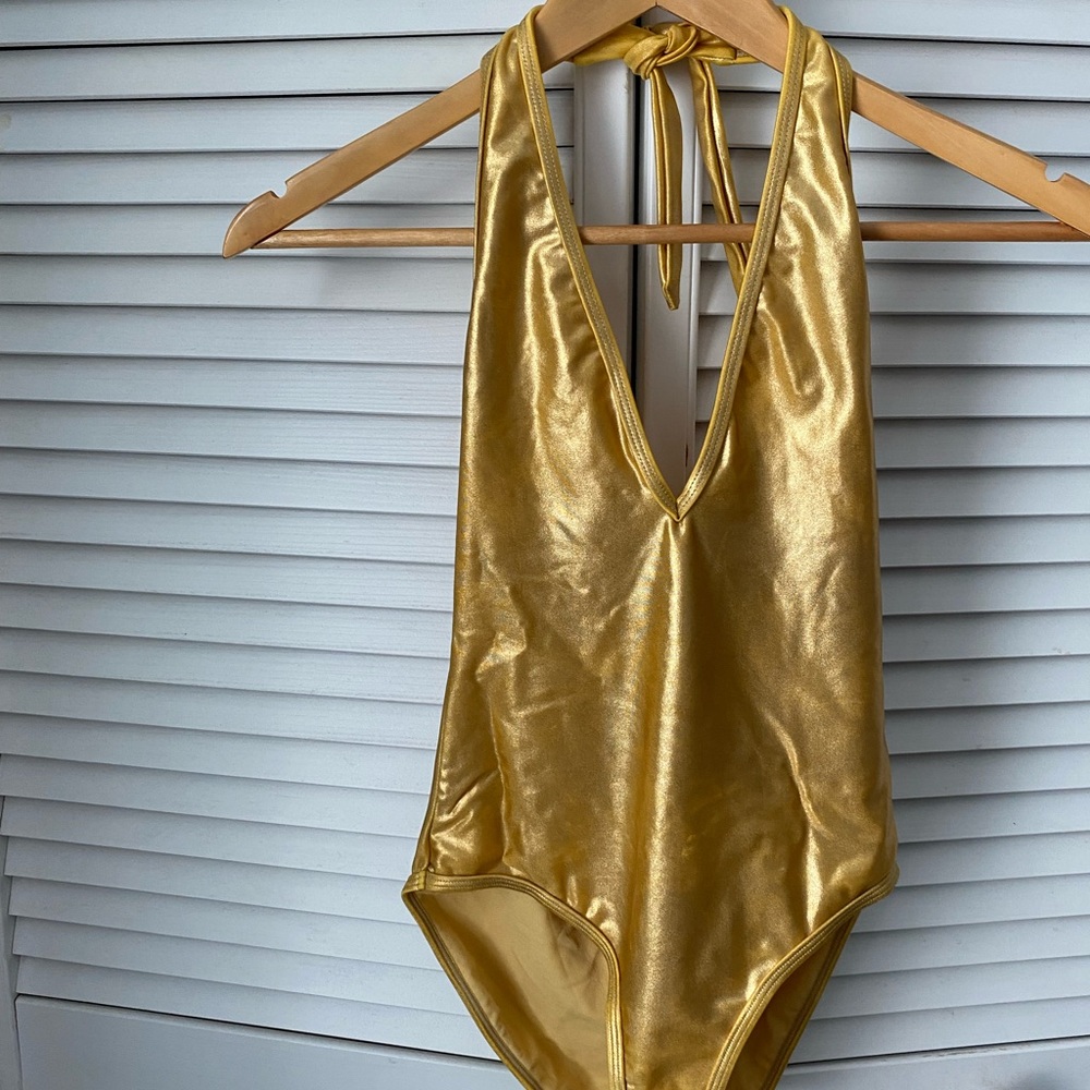 Old Navy Gold Women's One-Piece Swimsuit